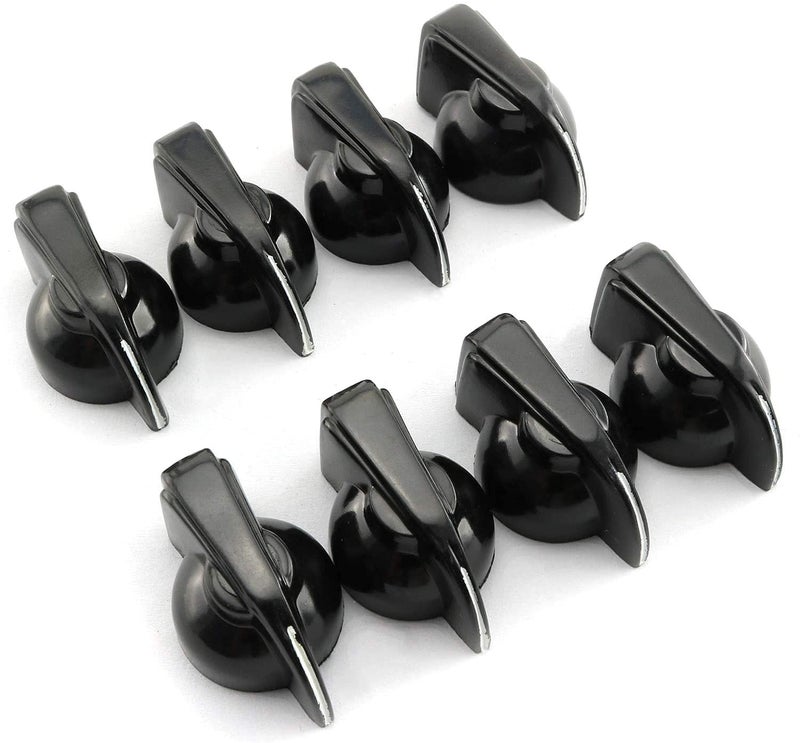 VOBRAMY Chicken Head Knob 8PCS Black Vintage Guitar Amplifier Potentiometer Knob with Set Screw - Image 1